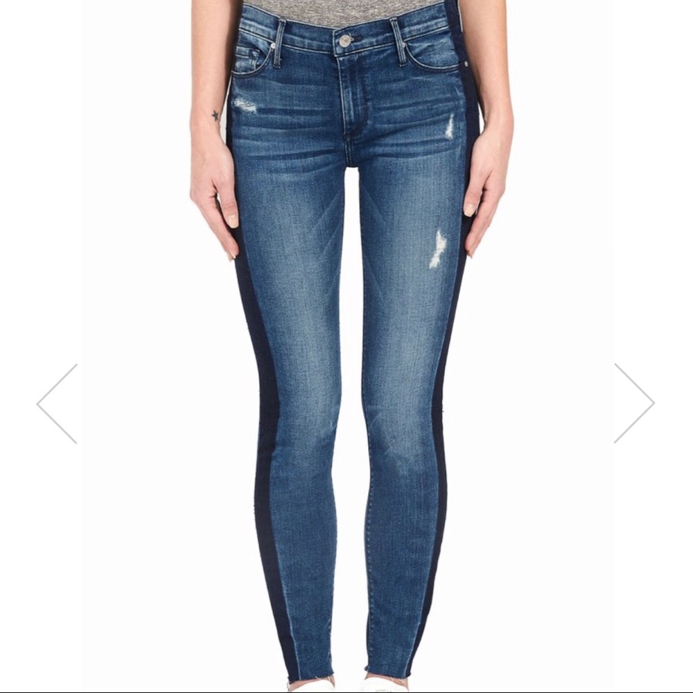 Black Orchid Jeans: NOAH TUXEDO STRIPE ANKLE FRAY